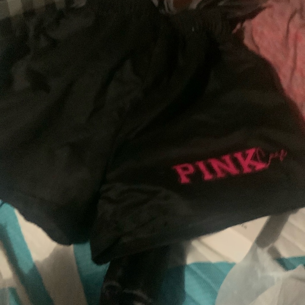 Black sweatpants shorts